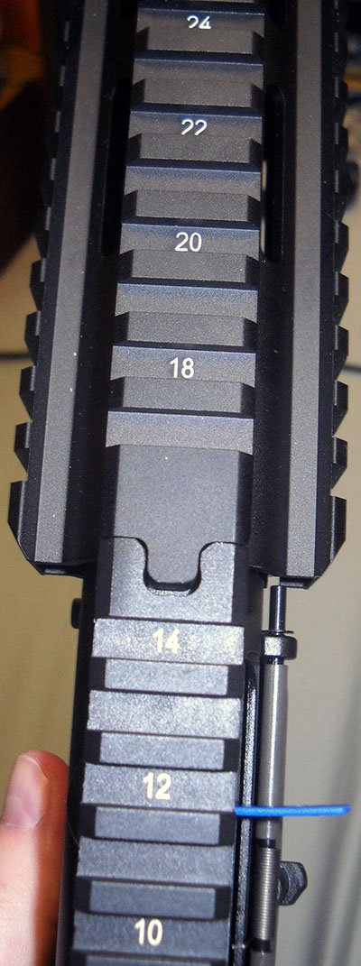 numbers on top rail of Walther HK416
